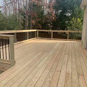 Pressure Treated Deck with Railing