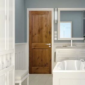 Reeb interior door installed, showcasing quality craftsmanship and design