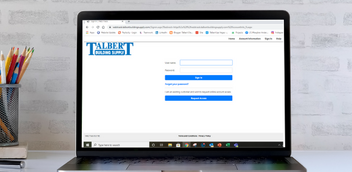 The Talbert Customer Portal, Web Track, provides real-time account access and management.
